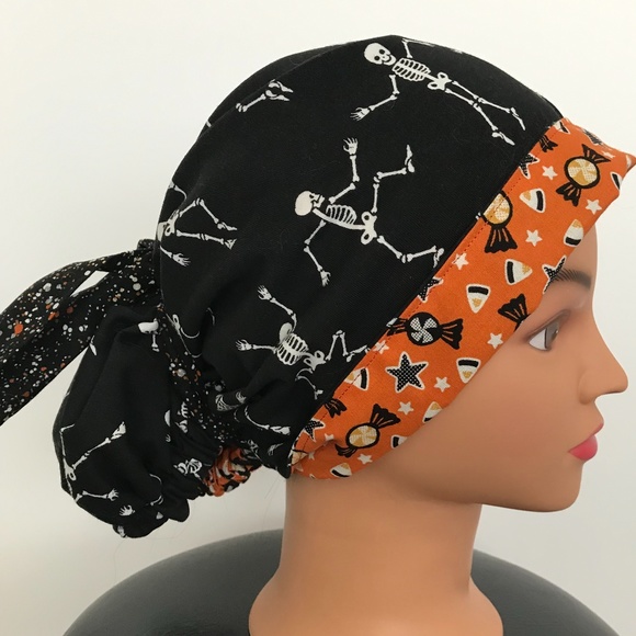 Scrub CAP/HAT *Reversible *Long Ties *Halloween - Picture 8 of 16